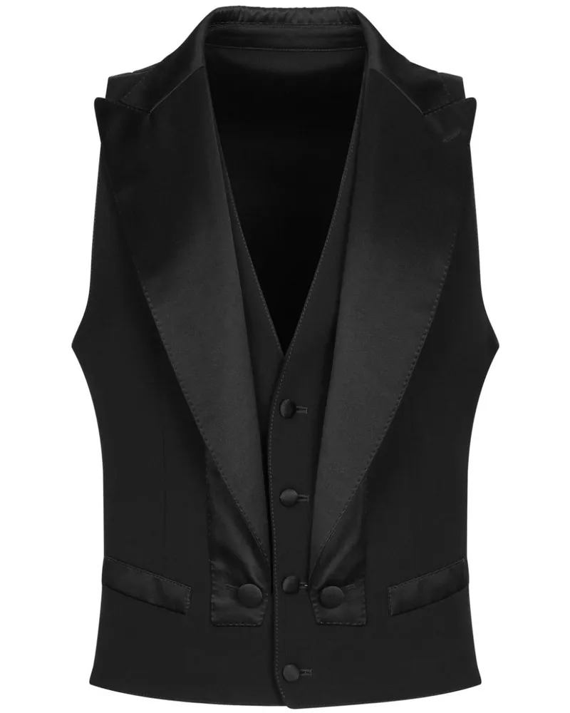 Dolce & Gabbana Ärmellose Jacke - Schwarz Schwarz