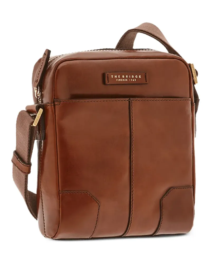The Bridge Vespucci Kuriertasche mit Logo-Schild - Braun Braun