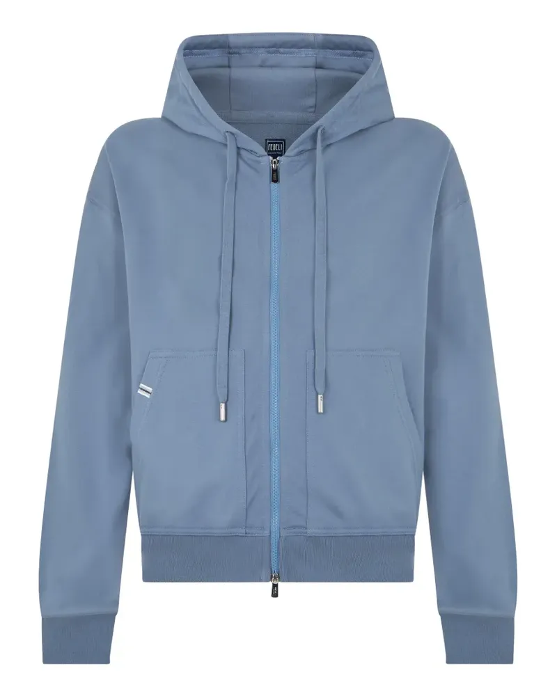 Fedeli zip-up drawstring hoodie - Blau Blau