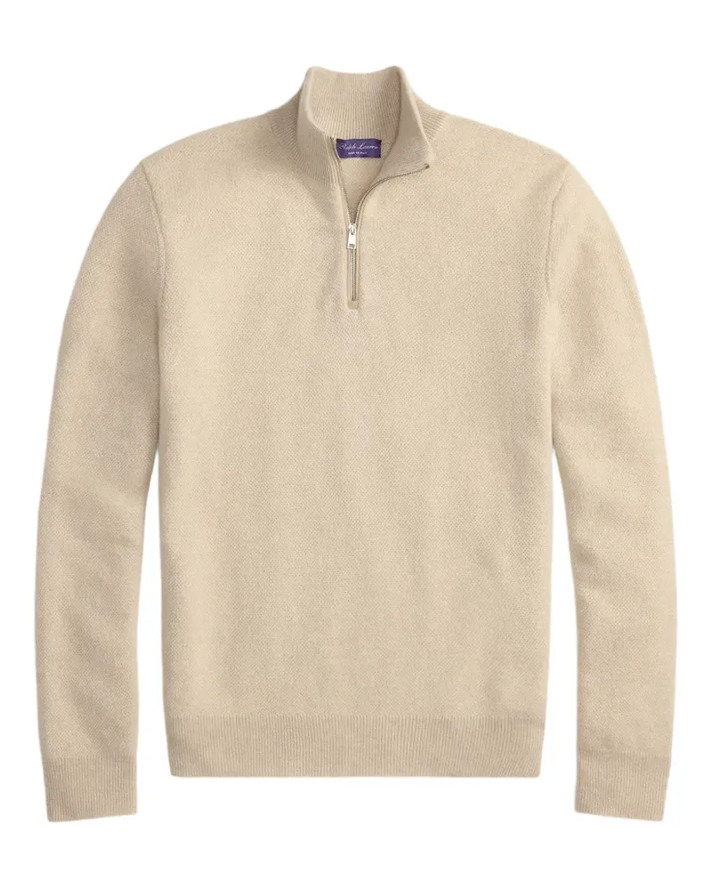 Ralph Lauren Pullover mit kurzem Reißverschluss - Nude Nude