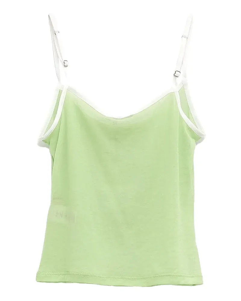 Paloma Wool Nasem contrast-trim camisole top - Grün Grün