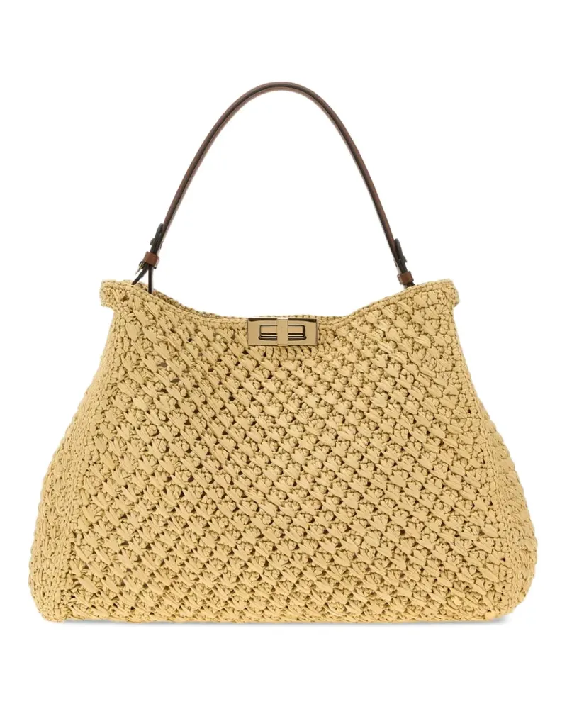 Fendi Way woven shoulder bag - Nude Nude