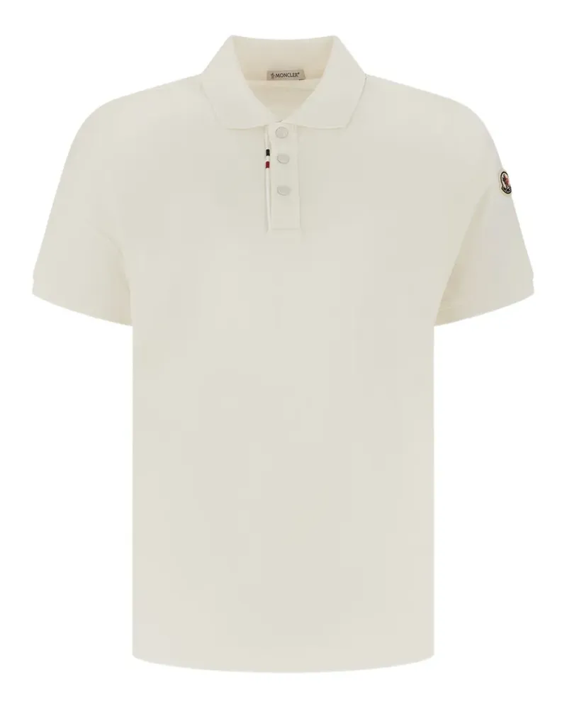 Moncler logo-patch polo shirt - Weiß Weiß