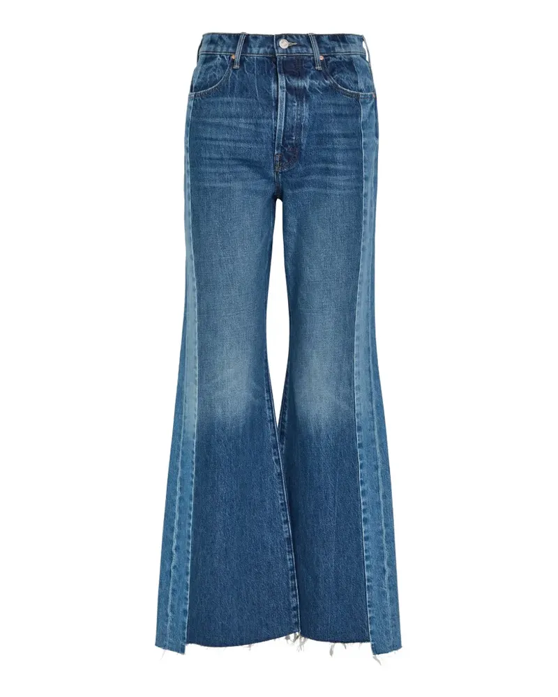 Mother panelled raw-hem jeans - Blau Blau