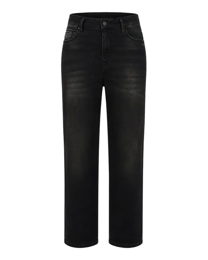 Gang Ausgeblichene Straight-Leg-Jeans - Schwarz Schwarz