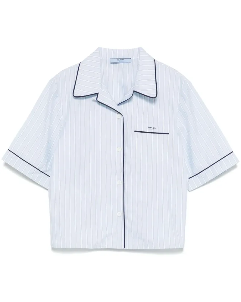 Prada Gestreiftes Hemd - Blau Blau