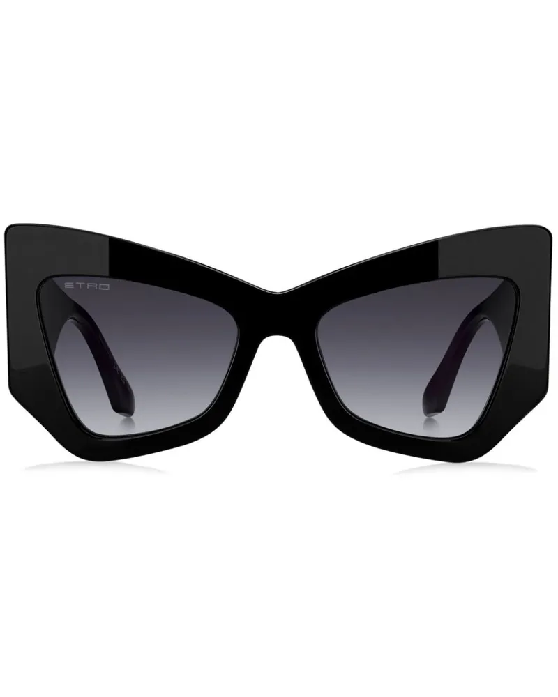 Etro Sonnenbrille mit Logo-Schild - Schwarz Schwarz