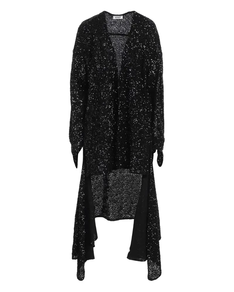 ATTICO Asymmetrisches Kleid mit Pailletten - Schwarz Schwarz