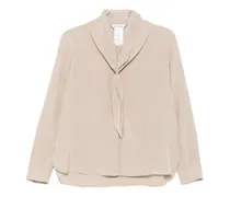 Dry Seidenbluse mit Schleifendetail - Nude