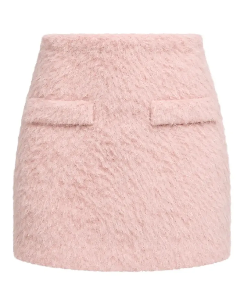 Weili Zheng brushed-finish flap-pocket mini skirt - Rosa Rosa