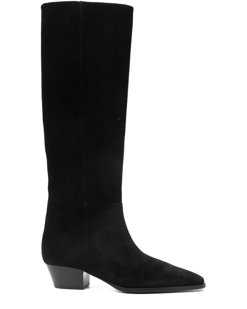 aeyde Medea pointed boots - Schwarz Schwarz