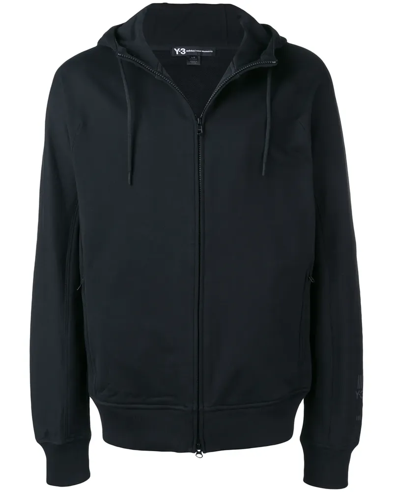 Y-3 Kapuzenjacke mit Reißverschluss - Schwarz Schwarz