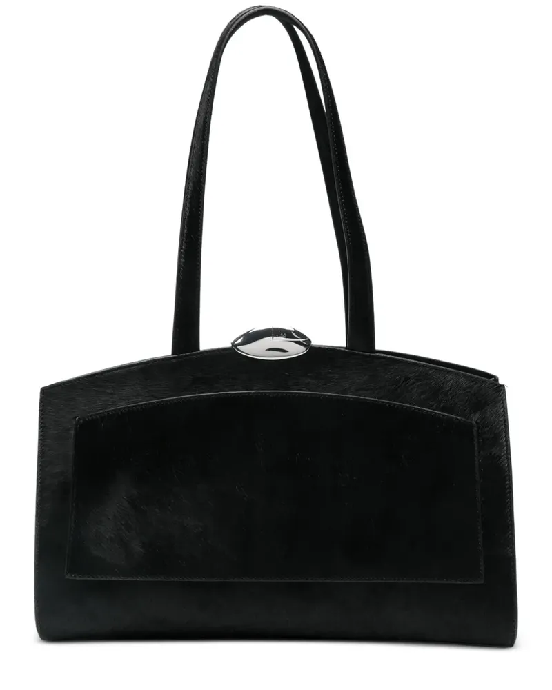 Benedetta Bruzziches Handtasche aus Leder - Schwarz Schwarz