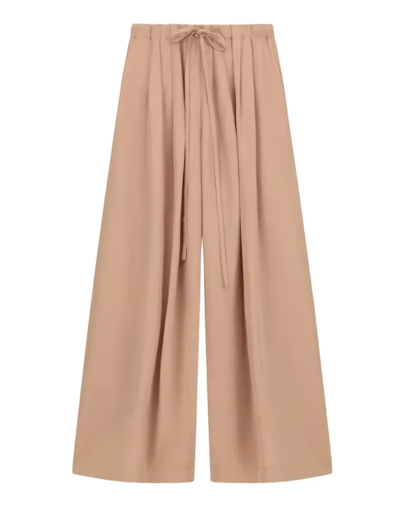 Liviana Conti drawstring-detail pleated palazzo trousers - Rosa Rosa