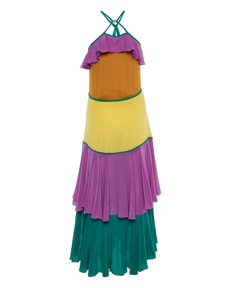 Dsquared2 Gestuftes Kleid mit Rüschen - Mehrfarbig Mehrfarbig