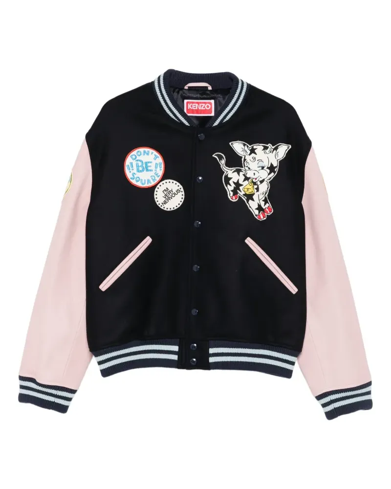 Kenzo Bomberjacke mit Badges-Stickerei - Blau Blau