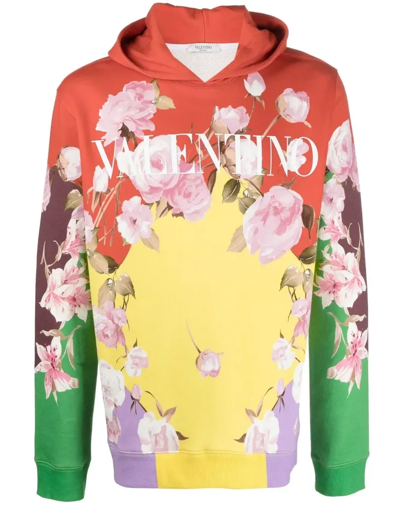 Valentino Garavani Hoodie mit Rosen-Print - Gelb Gelb