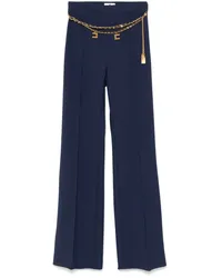 Elisabetta Franchi Klassische Palazzohose Blau