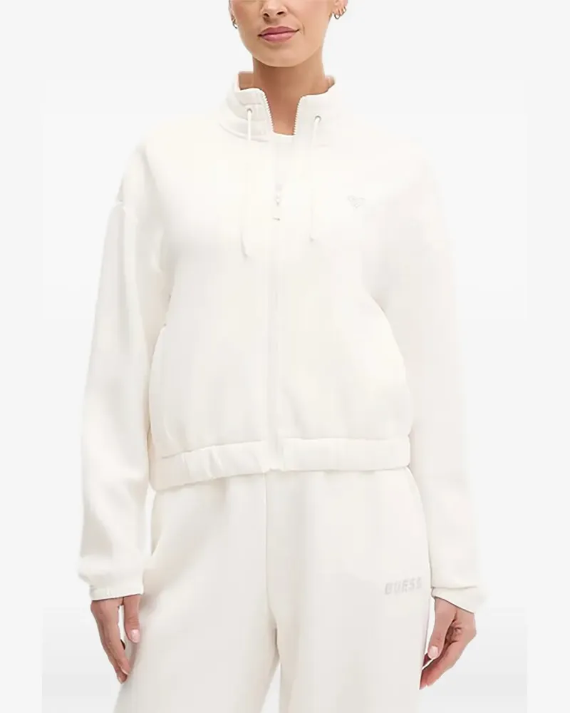 Guess rhinestone-embellished zip-up jacket - Nude Nude