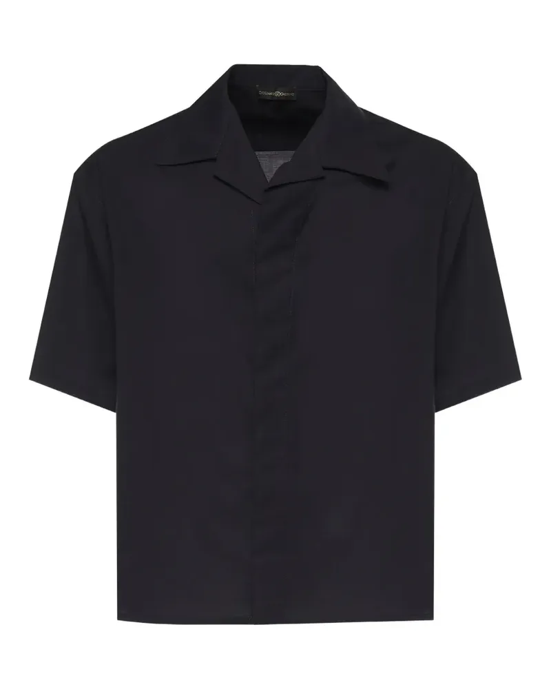 Giuliano Galiano short-sleeve camp-collar shirt - Blau Blau