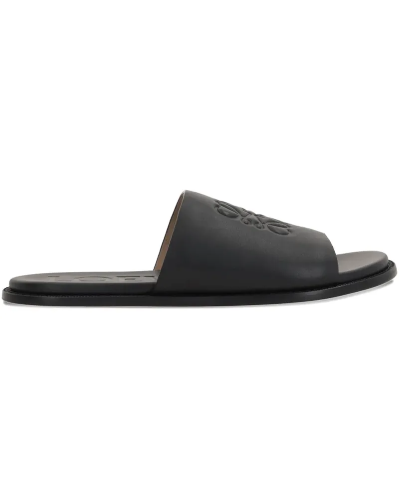 Loewe Anagram Flex Pantoletten - Schwarz Schwarz