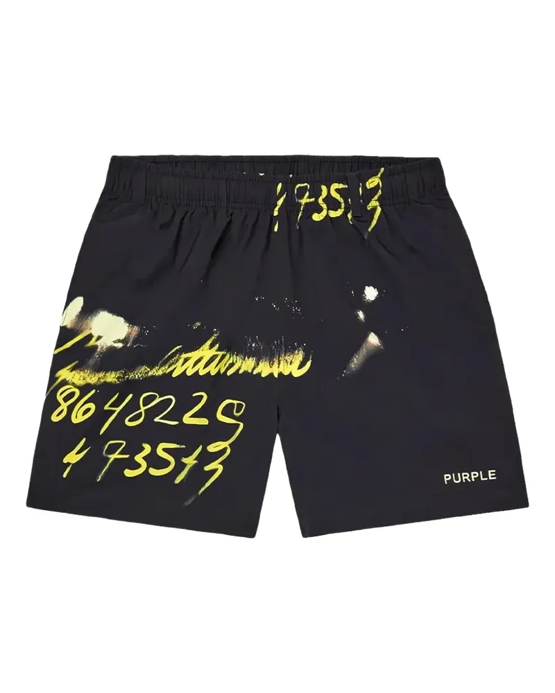 PURPLE BRAND Sequence All Around Shorts - Schwarz Schwarz