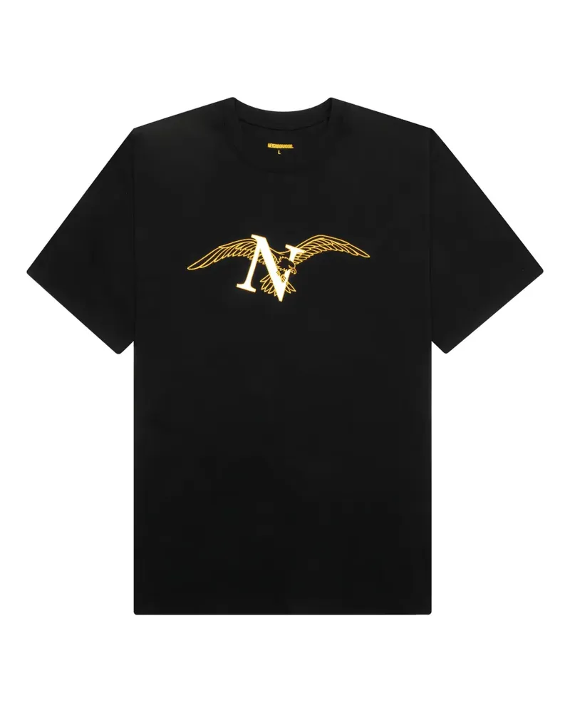 Neighborhood T-Shirt mit Adler-Print - Schwarz Schwarz