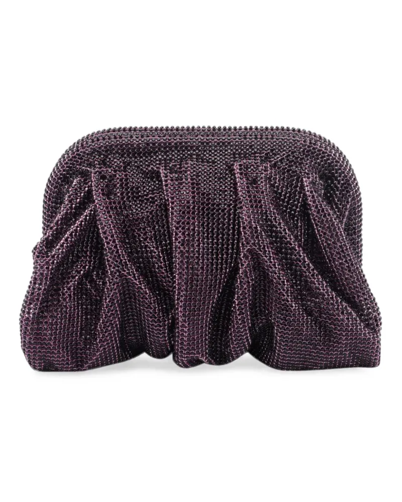 Benedetta Bruzziches Geraffte La Petite Venus Clutch mit Kristallen - Violett Violett