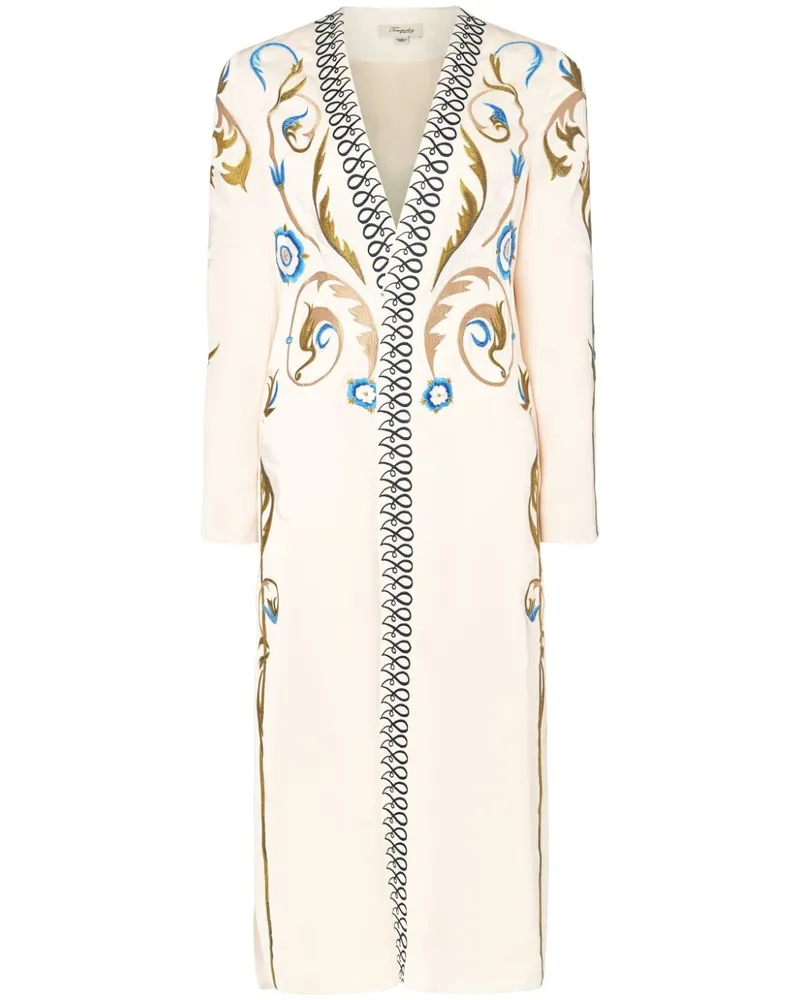 Temperley London Bestickter Alessia Mantel - Nude Nude