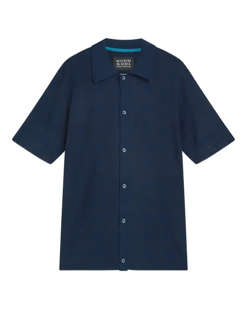 Scotch&Soda patterned-jacquard button-up shirt - Blau Blau