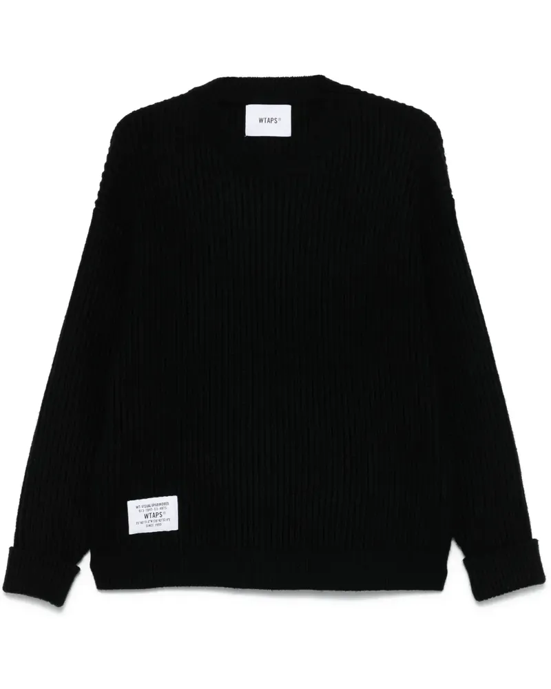 WTAPS Grob gestrickter Pullover - Schwarz Schwarz