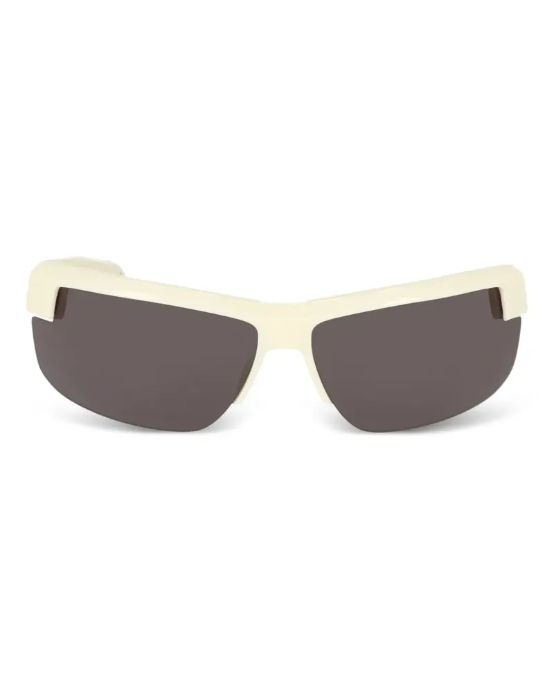 OFF-WHITE Sonnenbrille mit Shield-Gestell - Weiß Weiß