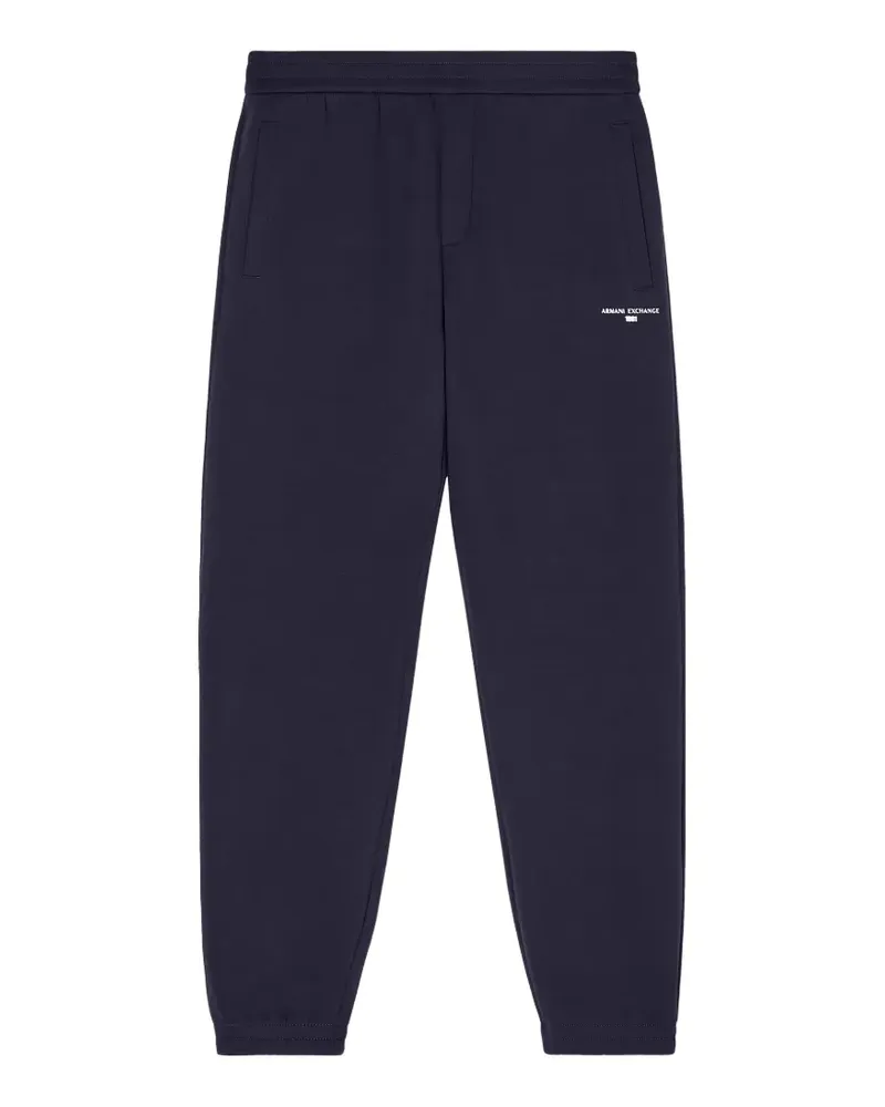 Armani Exchange logo-detail elasticated-waistband track pants - Blau Blau
