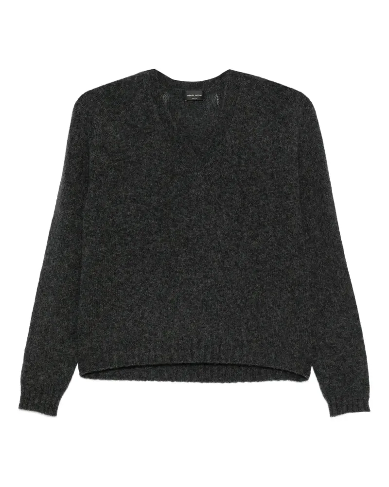 Roberto Collina V-neck boxy sweater - Grau Grau