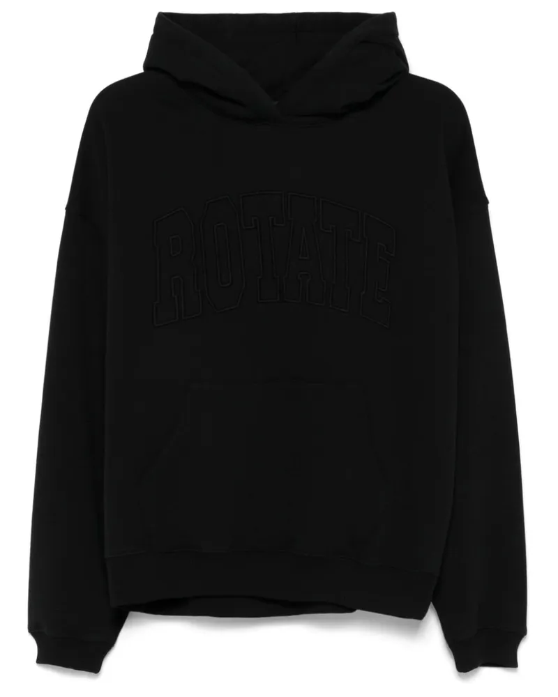 ROTATE Birger Christensen Hoodie mit Logo-Stickerei - Schwarz Schwarz