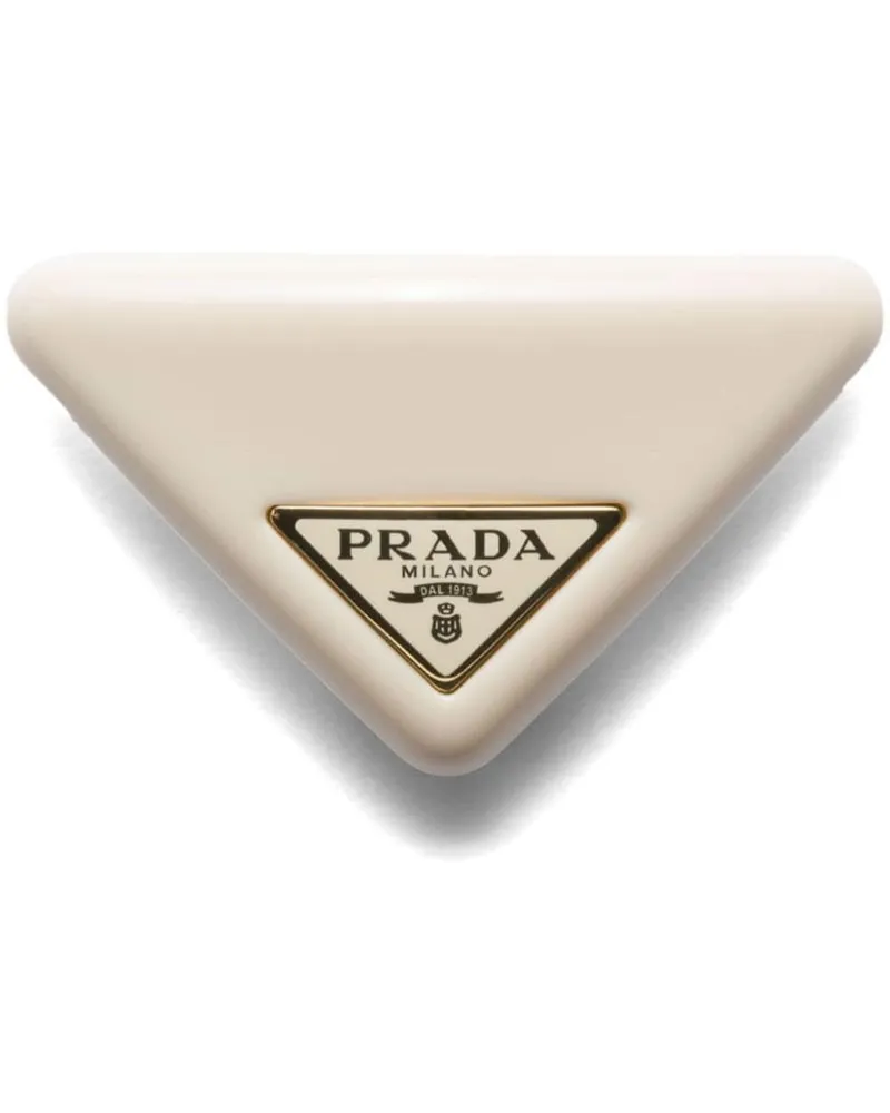 Prada Haarspange mit Logo - Gold Gold