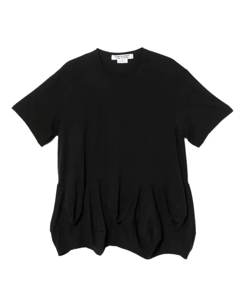 Comme des Garçons T-Shirt mit Rüschen - Schwarz Schwarz