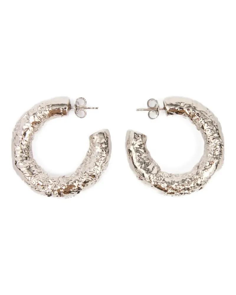 Maison Margiela Creolen mit Tinfoil-Struktur - Silber Silber