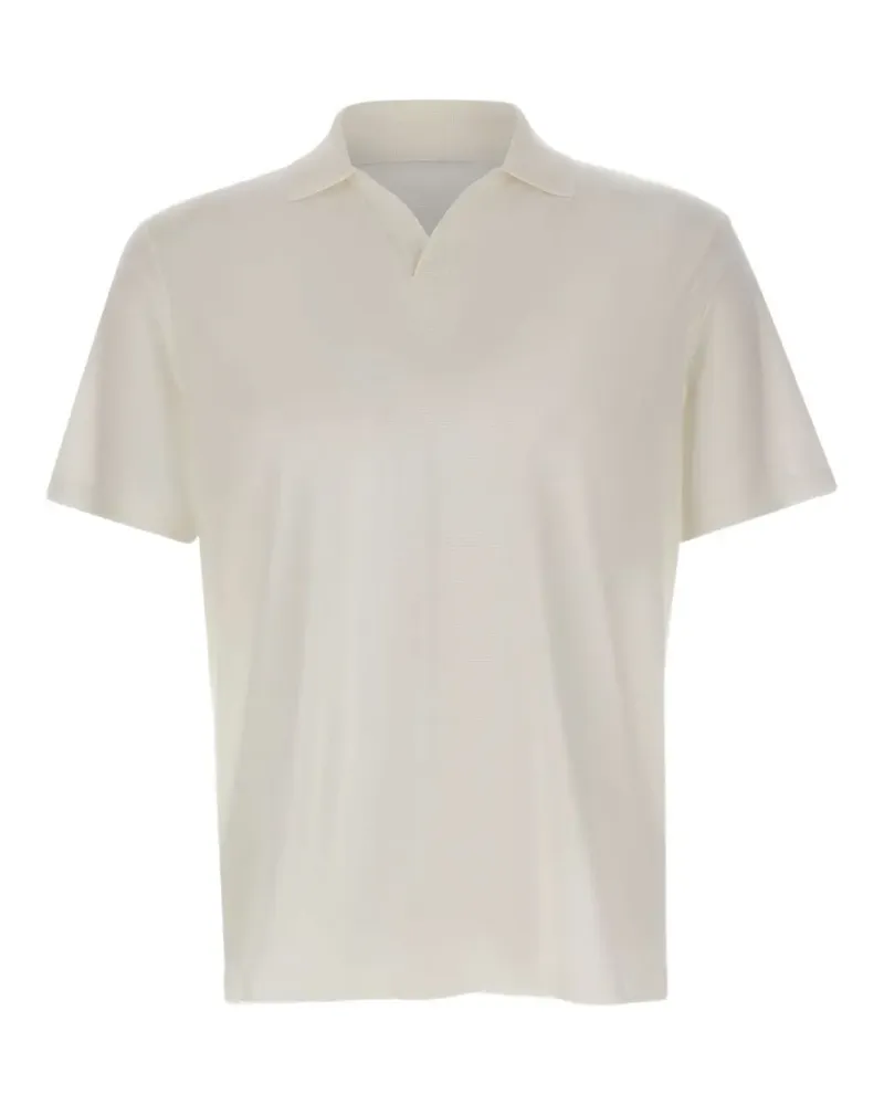 Paul & Shark ribbed open-collar polo shirt - Nude Nude