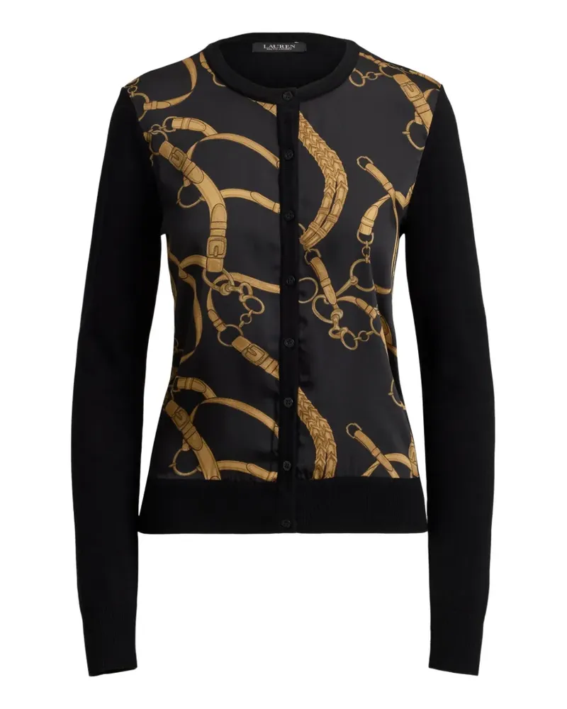Ralph Lauren Cardigan mit Gürtel-Print - Schwarz Schwarz