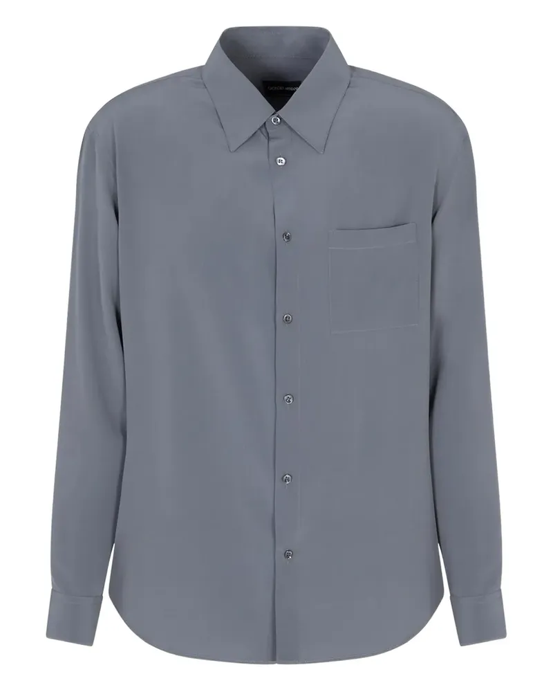 Giorgio Armani Langärmeliges Hemd - Grau Grau