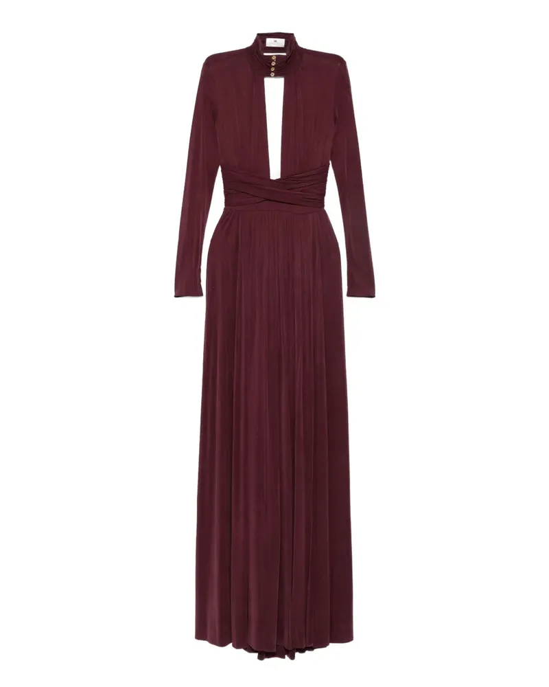 Elisabetta Franchi Maxikleid mit Schlüssellochausschnitt - Rot Rot