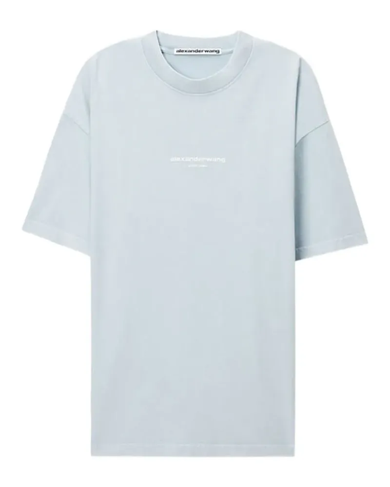 Alexander Wang logo-print T-shirt - Blau Blau