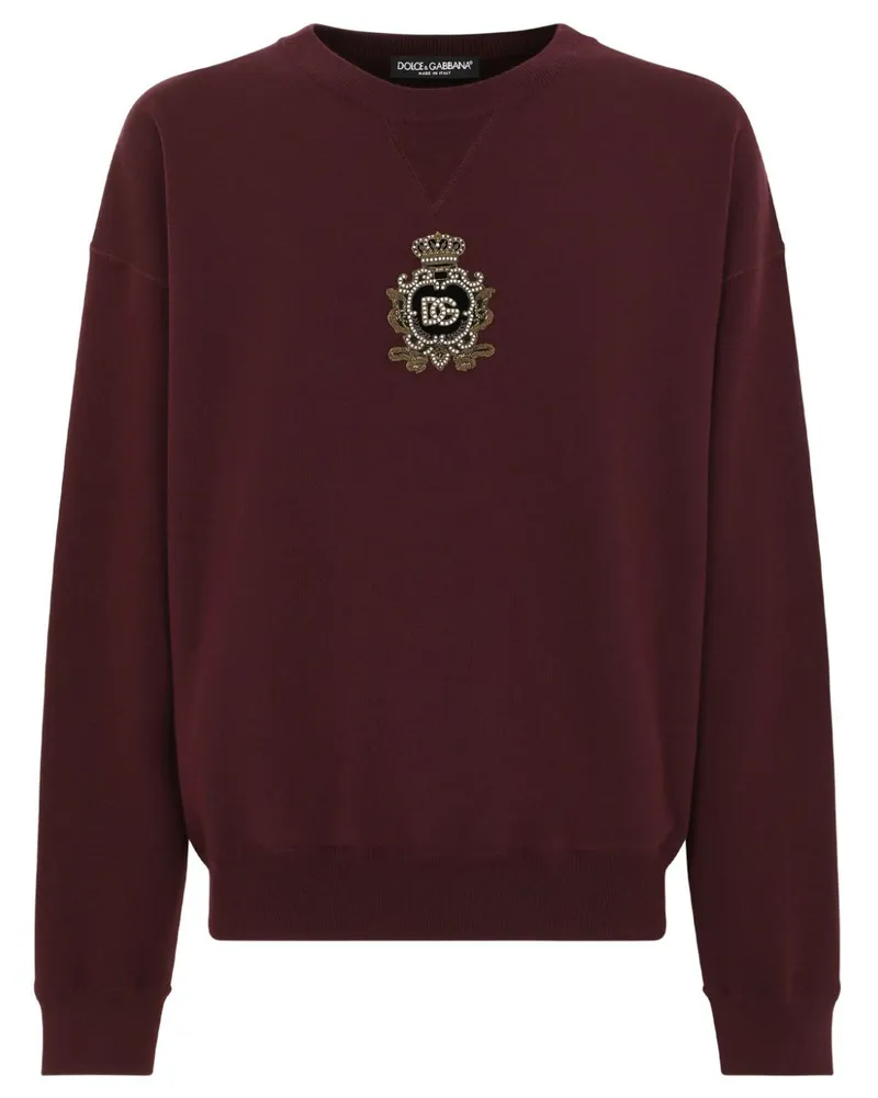 Dolce & Gabbana Sweatshirt mit Logo-Verzierung - Rot Rot