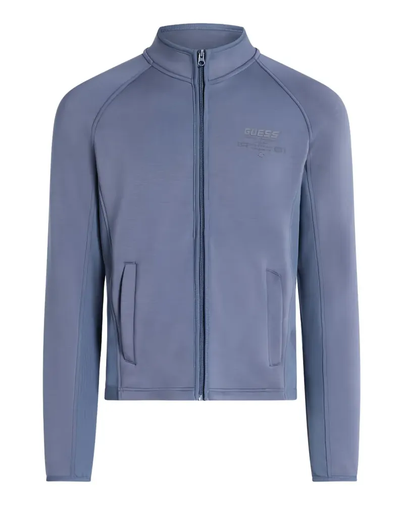 Guess Ryota logo-print zip-up sweatshirt - Blau Blau