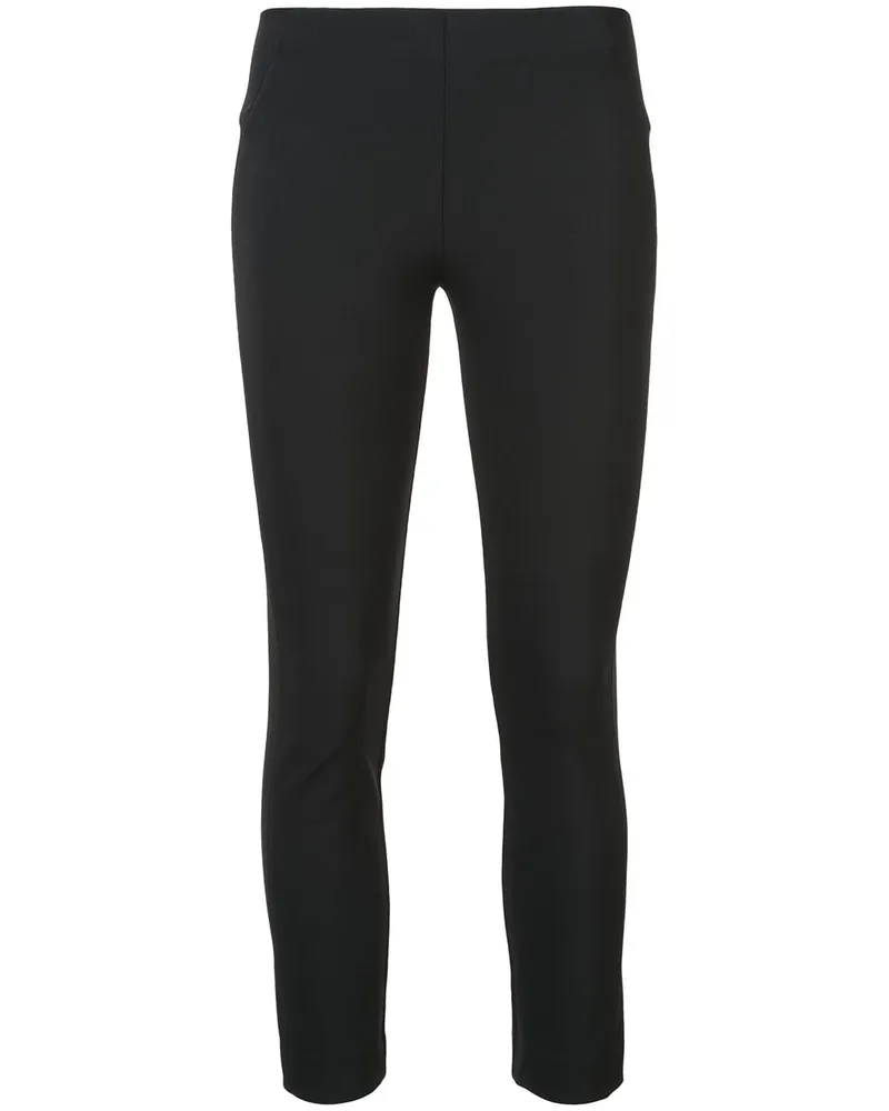 Veronica Beard Cropped-Leggings mit Reißverschluss - Schwarz Schwarz