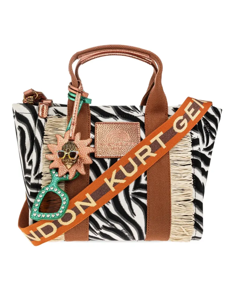 Kurt Geiger small Southbank zebra-print tote bag - Schwarz Schwarz