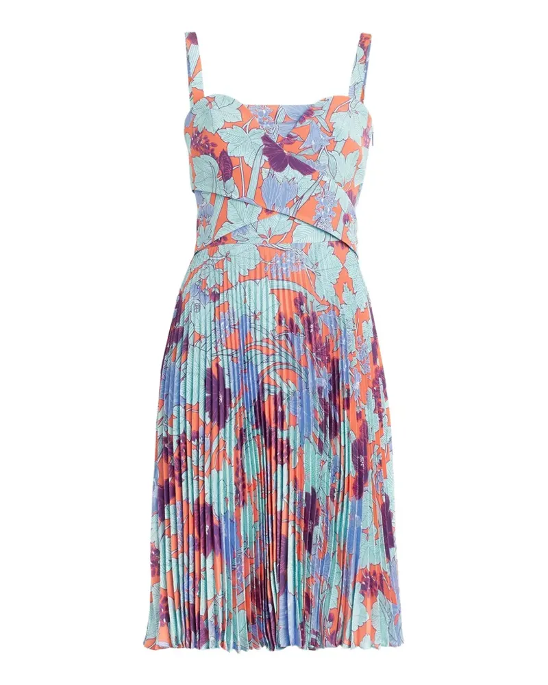 Roberto Cavalli Seidenkleid mit Summer Garden Print - Weiß Weiß