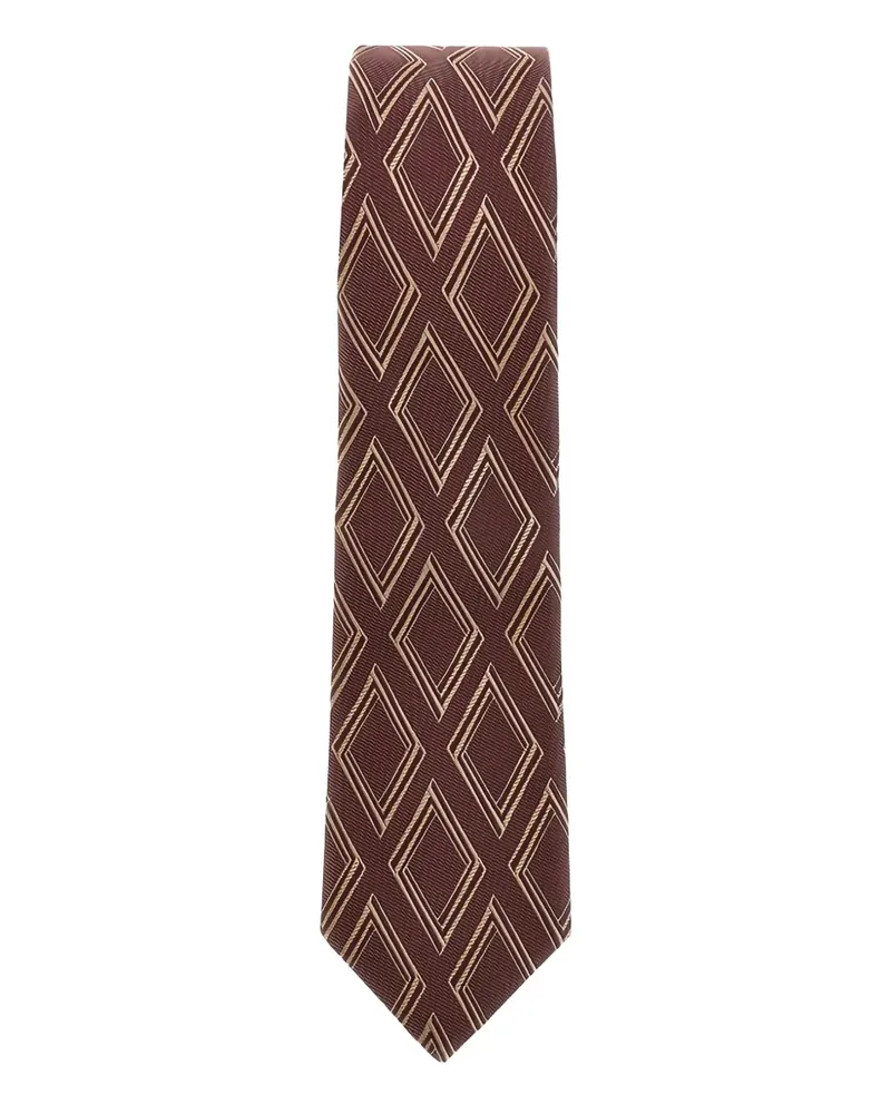 Emporio Armani diamond-patterned tie - Rot Rot