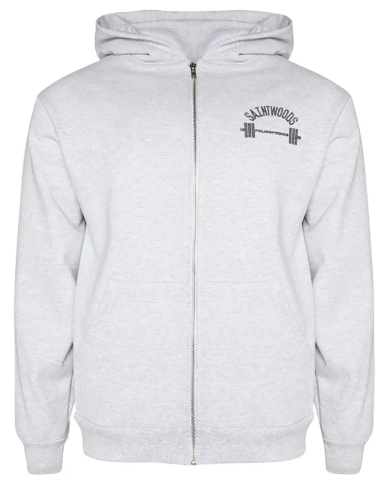 Saintwoods Hoodie mit Logo-Print - Grau Grau
